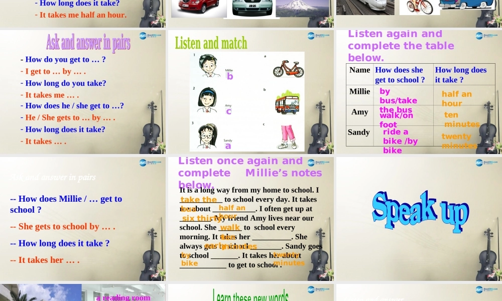 江苏省大丰市万盈第二中学七年级英语上册 Unit 3 Welcome to our school Integrated skills课件 .ppt