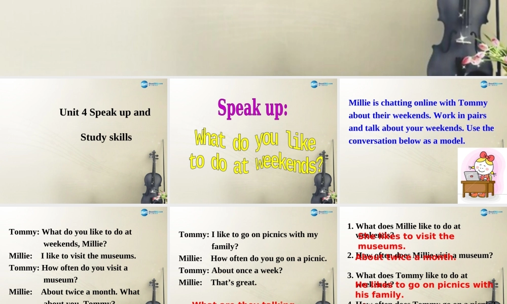 江苏省大丰市万盈第二中学七年级英语上册 Unit 4 My day Study skills课件 .ppt