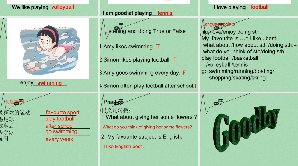 江苏省丹徒区世业实验学校七年级英语上册 Unit 2 Let's play sports welcome to the Unit课件 .ppt