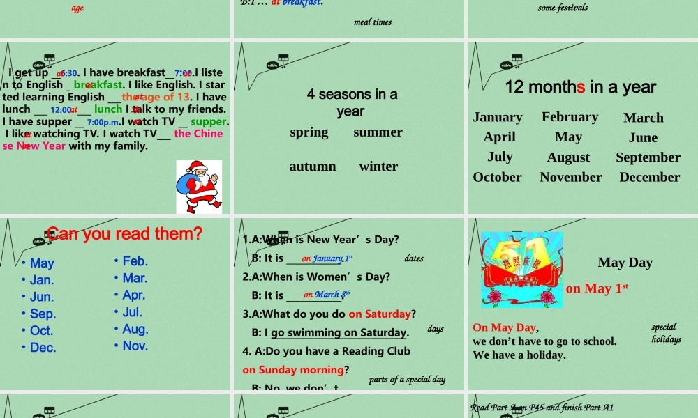 江苏省丹徒区世业实验学校七年级英语上册 Unit 4 My day Grammar课件 .ppt