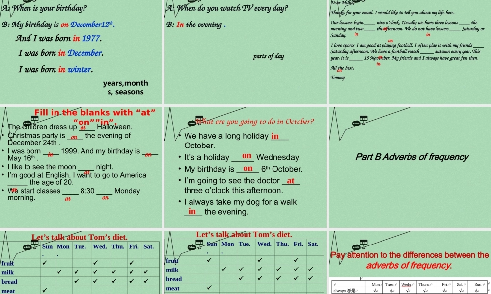 江苏省丹徒区世业实验学校七年级英语上册 Unit 4 My day Grammar课件 .ppt