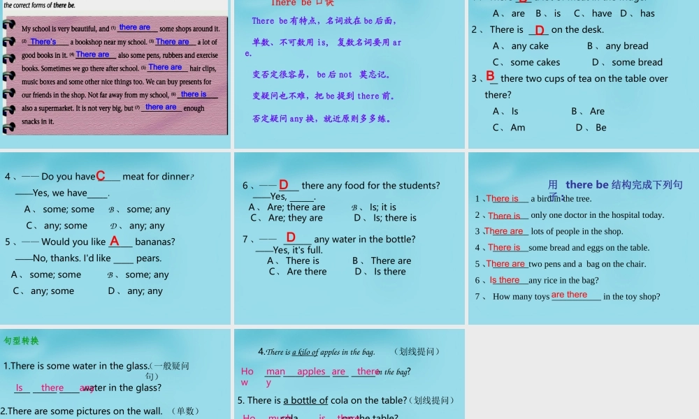 江苏省丹阳市后巷实验中学七年级英语上册《Unit 7 Shopping grammar》课件 .ppt