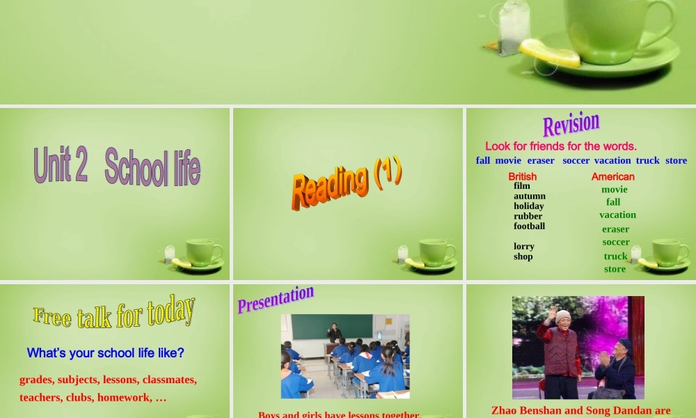 江苏省东海县横沟中学八年级英语上册 Unit 2 School life Reading 1课件.ppt