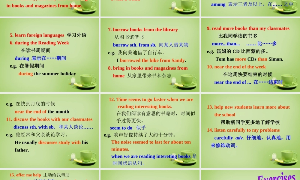 江苏省东海县横沟中学八年级英语上册 Unit 2 School life Reading 2课件.ppt