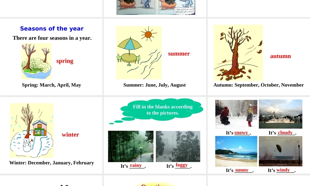 江苏省东海县横沟中学八年级英语上册 Unit 7 Seasons welcome to the Unit课件1.ppt