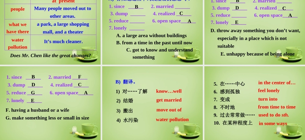 江苏省东海县横沟中学八年级英语下册 Unit 1 Past and Present Reading 1课件 .ppt