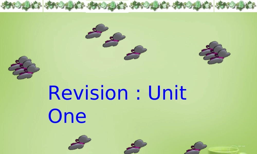 江苏省东海县横沟中学八年级英语下册 Unit 1 Past and Present复习课件2 .ppt