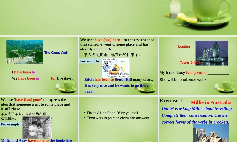 江苏省东海县横沟中学八年级英语下册 Unit 2 Travelling Grammar 1课件 .ppt