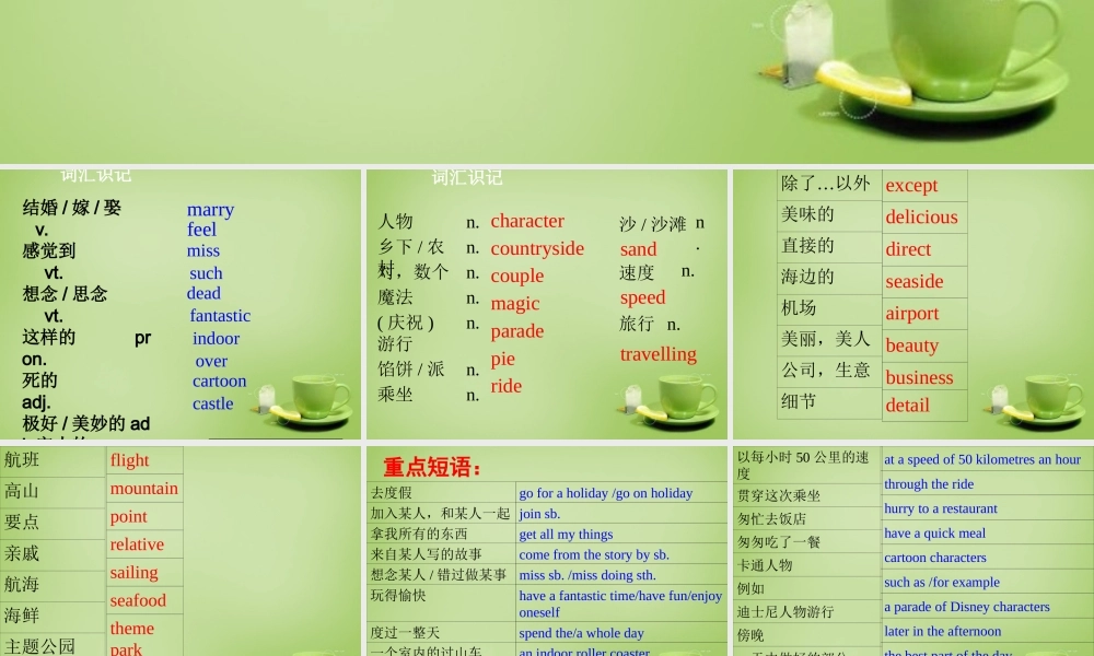 江苏省东海县横沟中学八年级英语下册 Unit 2 Travelling复习课件 .ppt