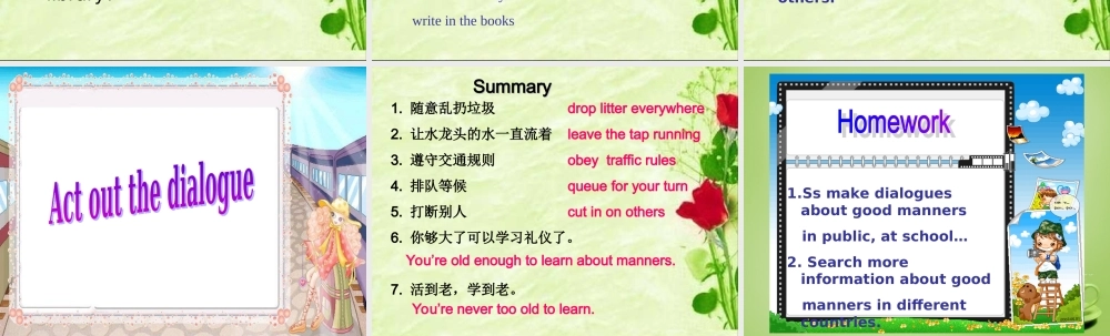 江苏省东海县横沟中学八年级英语下册 Unit 5 Good manners Comic strips & welcome课件 .ppt