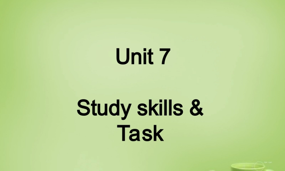 江苏省东海县横沟中学八年级英语下册 Unit 7 International Charities Study skills & task课件 .ppt