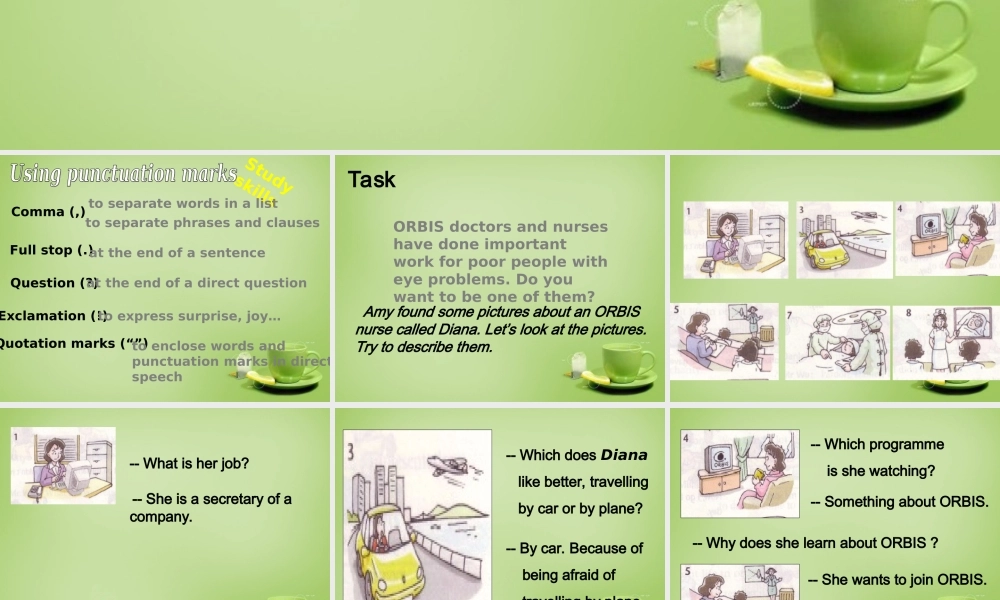 江苏省东海县横沟中学八年级英语下册 Unit 7 International Charities Study skills & task课件 .ppt