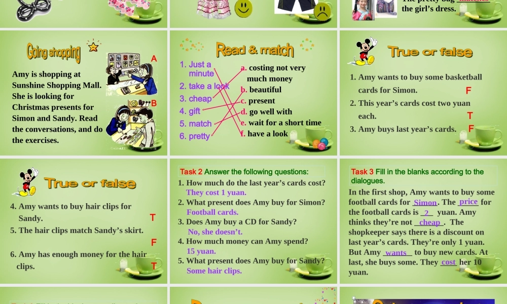 江苏省东海县横沟中学七年级英语上册 Unit 7 Shopping Reading课件 .ppt