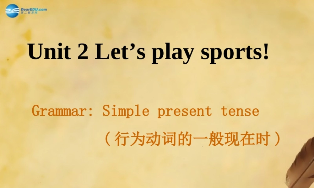 江苏省东海县晶都双语学校七年级英语上册 Unit 2 Let's play sports！Grammar（1）课件 .ppt