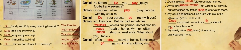 江苏省东海县晶都双语学校七年级英语上册 Unit 2 Let's play sports！Grammar（2）课件 .ppt