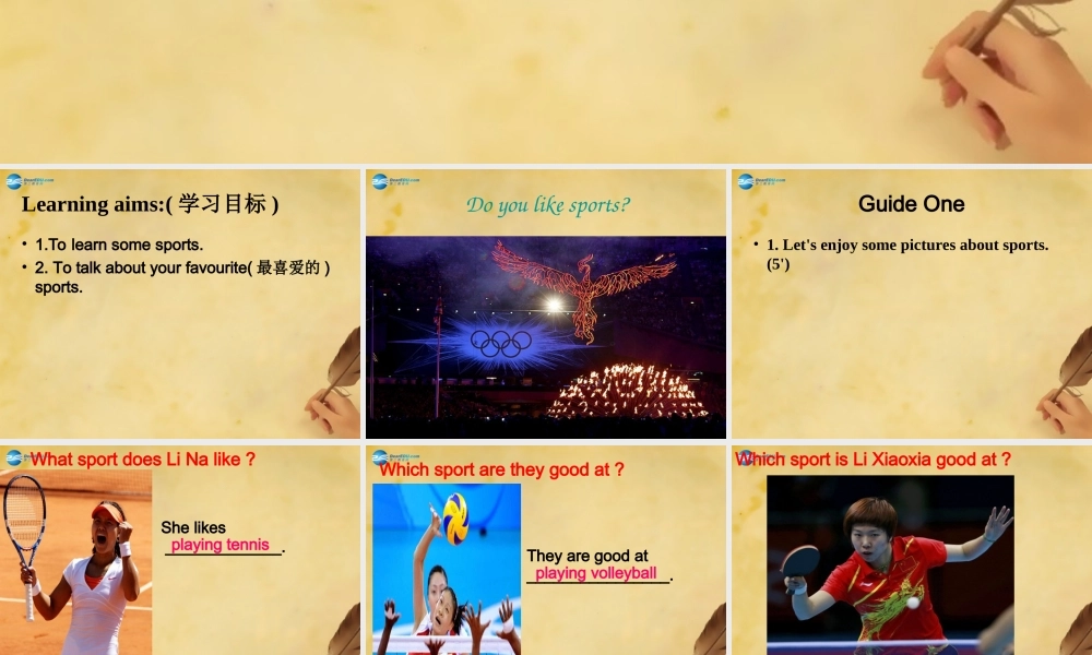 江苏省东海县晶都双语学校七年级英语上册 Unit 2 Let's play sports！Welcome to the unit课件 .ppt