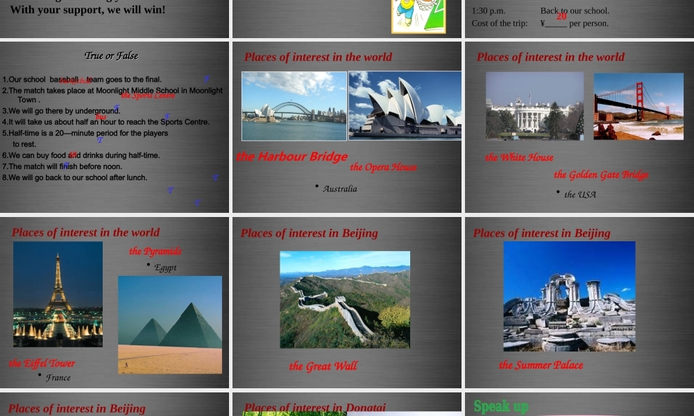 江苏省东台市南沈灶镇中学八年级英语上册 Unit 3 A day out Integrated skills课件.ppt