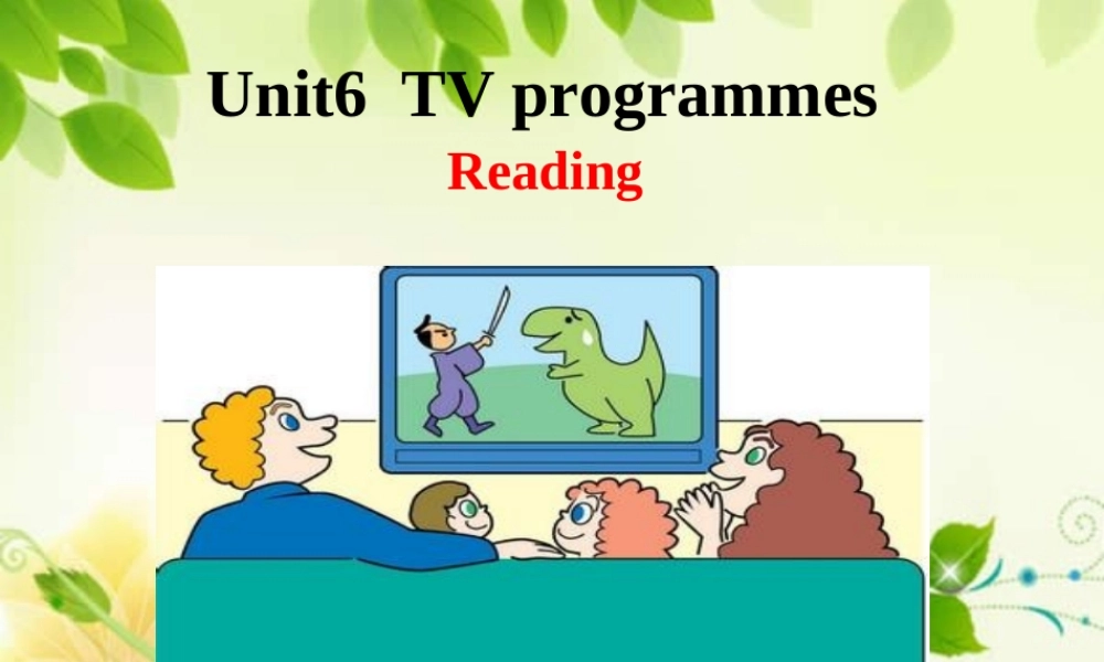 江苏省东台市南沈灶镇中学九年级英语上册 Unit 6 TV programmes课件 .ppt