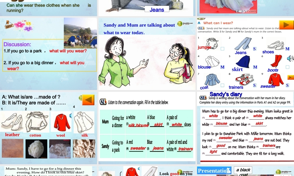 江苏省东台市唐洋镇中学七年级英语上册《Unit 8 Fashion Intergrated skills课件 .ppt