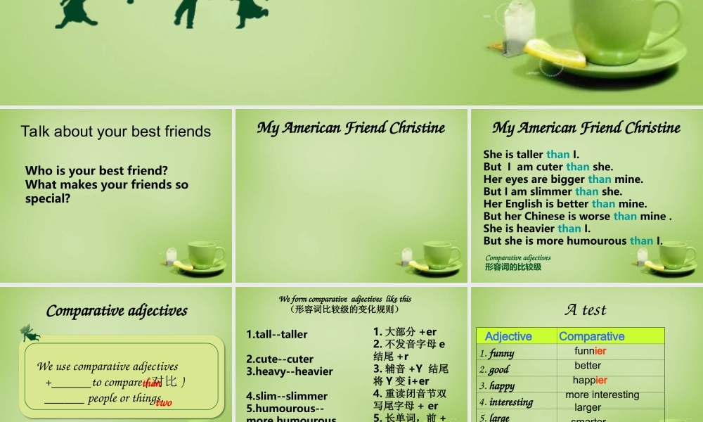 江苏省姜堰区叶甸初级中学八年级英语上册 Unit 1 Friends Grammar课件1.ppt