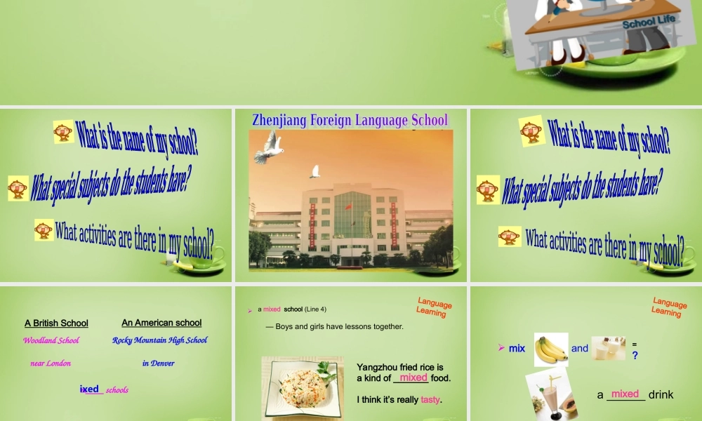 江苏省姜堰区叶甸初级中学八年级英语上册 Unit 2 School life Reading课件.ppt