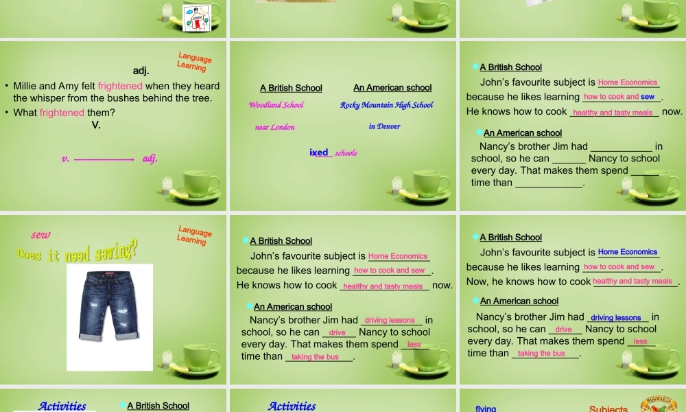 江苏省姜堰区叶甸初级中学八年级英语上册 Unit 2 School life Reading课件.ppt