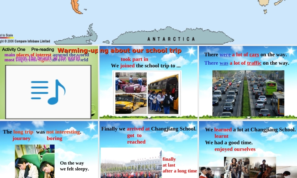 江苏省姜堰区叶甸初级中学八年级英语上册 Unit 3 A day out Reading课件.ppt