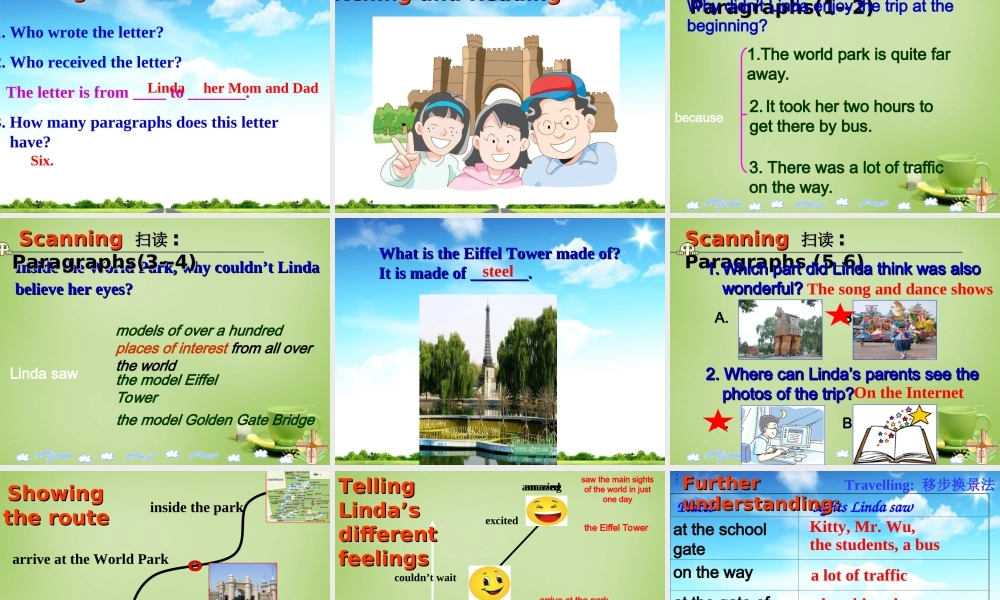 江苏省姜堰区叶甸初级中学八年级英语上册 Unit 3 A day out Reading课件.ppt