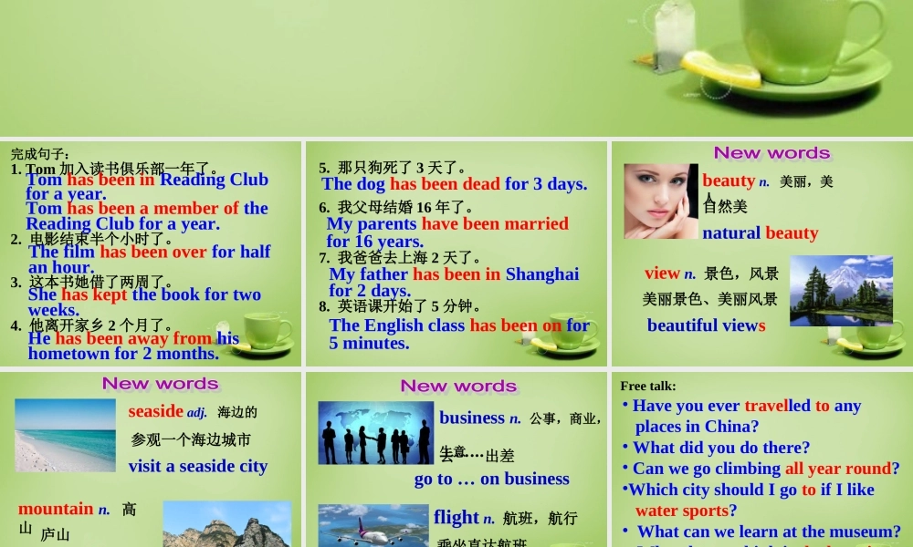 江苏省姜堰区叶甸初级中学八年级英语下册 Unit 2 Travelling Integrated Skills课件 .ppt