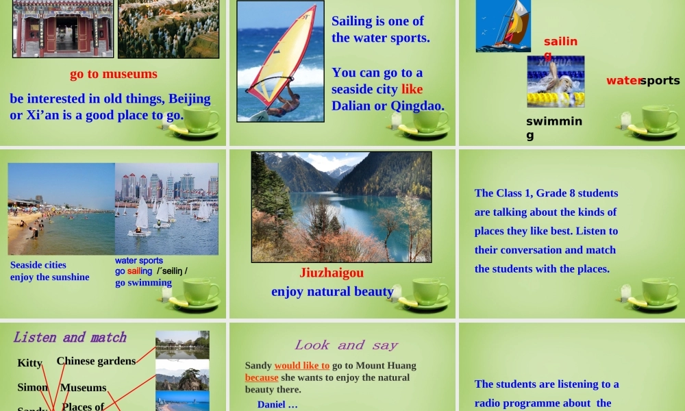 江苏省姜堰区叶甸初级中学八年级英语下册 Unit 2 Travelling Integrated Skills课件 .ppt