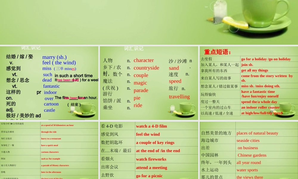 江苏省姜堰区叶甸初级中学八年级英语下册 Unit 2 Travelling复习课件 .ppt