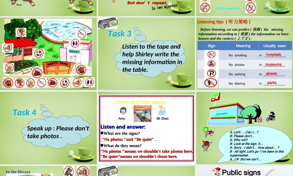 江苏省姜堰区叶甸初级中学八年级英语下册 Unit 5 Good manners Integrated skills课件 .ppt