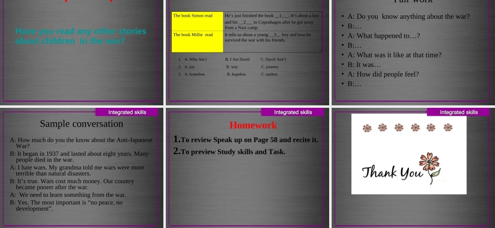 江苏省句容市后白中学九年级英语上册 Unit 4 Growing up Integrated skills课件 .ppt