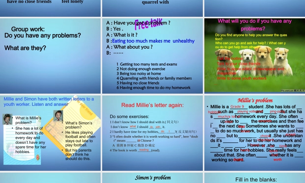 江苏省句容市天王中学九年级英语上册《Unit 3 Teenage problem》Reading 1课件 .ppt