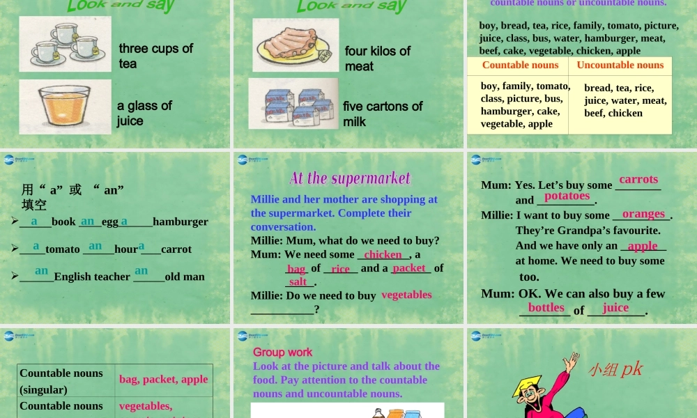 江苏省句容市天王中学七年级英语上册 Unit 6 Food and lifestyle Grammar课件 .ppt