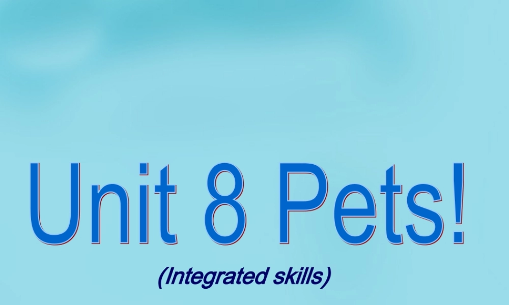江苏省句容市天王中学七年级英语下册 Unit 8 Pets Integrated skills课件 .ppt