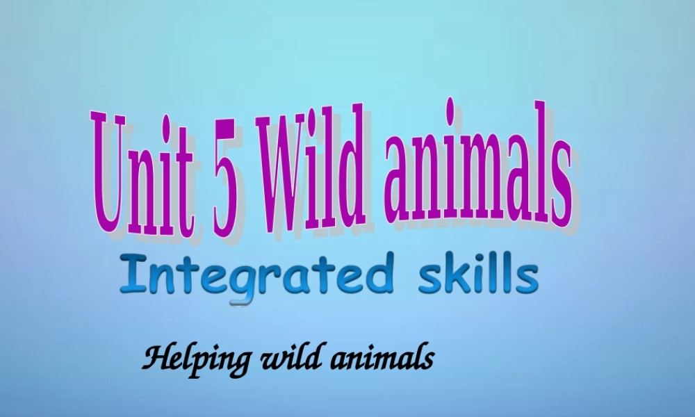 江苏省溧水县孔镇中学八年级英语上册 Unit 5 Wild animals Integrated skills课件.ppt