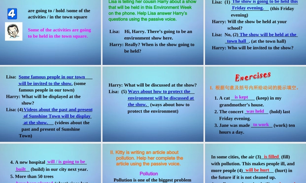 江苏省溧水县孔镇中学八年级英语下册 Unit 8 A green world Grammar课件1 .ppt