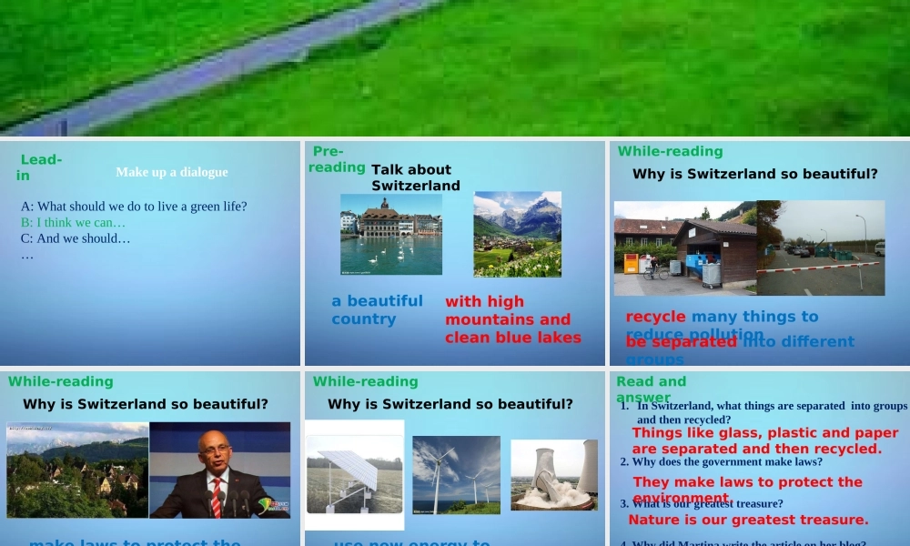 江苏省溧水县孔镇中学八年级英语下册 Unit 8 A green world Reading课件1 .ppt