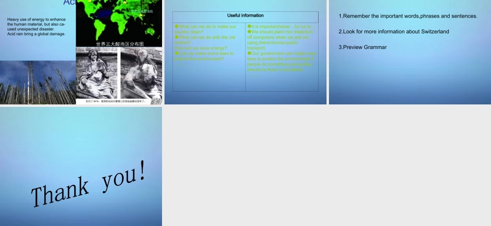 江苏省溧水县孔镇中学八年级英语下册 Unit 8 A green world Reading课件2 .ppt