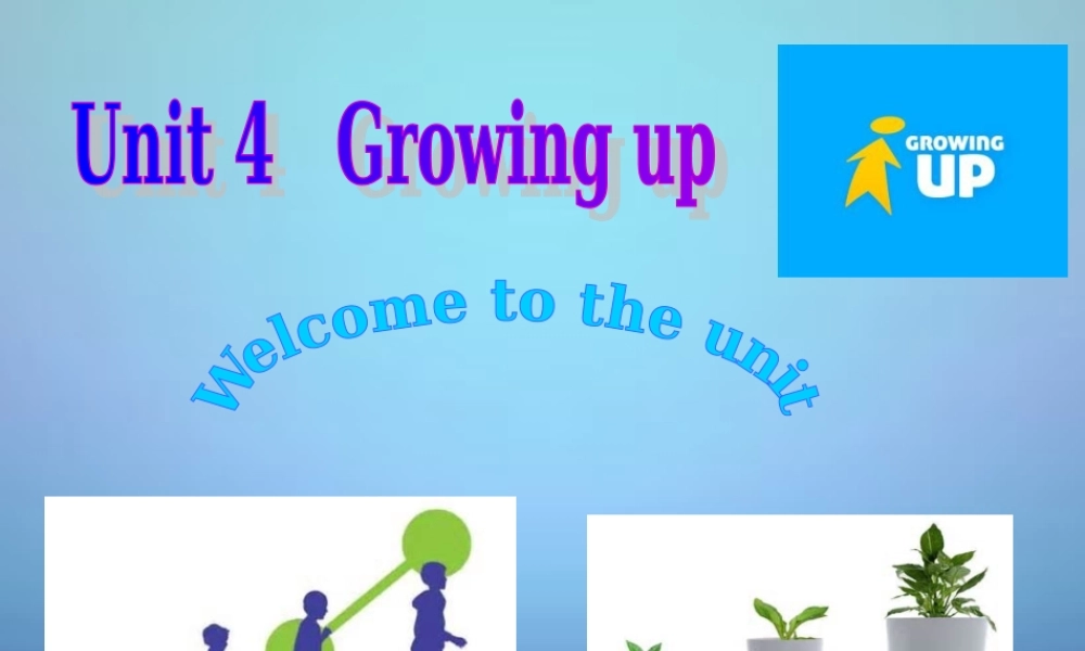 江苏省溧水县孔镇中学九年级英语上册 Unit 4 Growing up Welcome to the Unit课件 .ppt