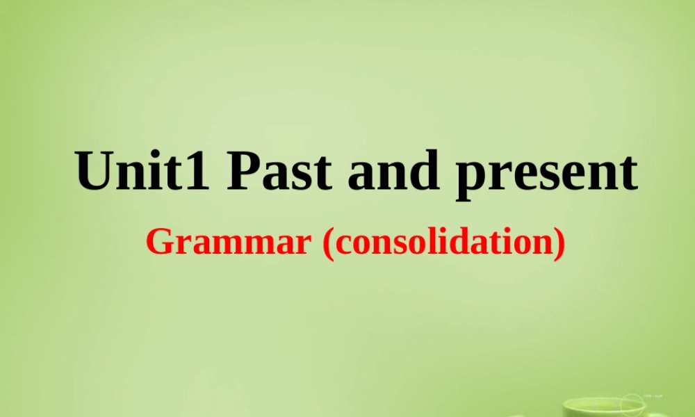 江苏省连云港市东海县晶都双语学校八年级英语下册 Unit 1 Past and Present Grammar 1课件 .ppt