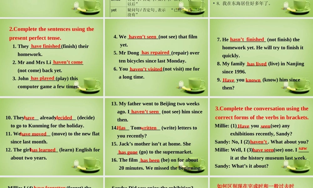 江苏省连云港市东海县晶都双语学校八年级英语下册 Unit 1 Past and Present Grammar 1课件 .ppt