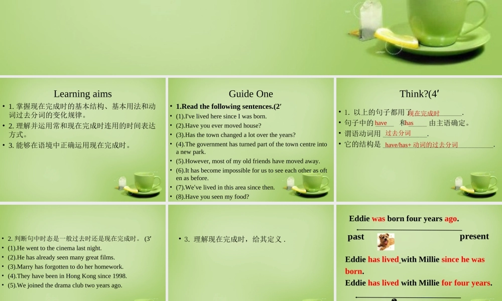 江苏省连云港市东海县晶都双语学校八年级英语下册 Unit 1 Past and Present Grammar 2课件 .ppt