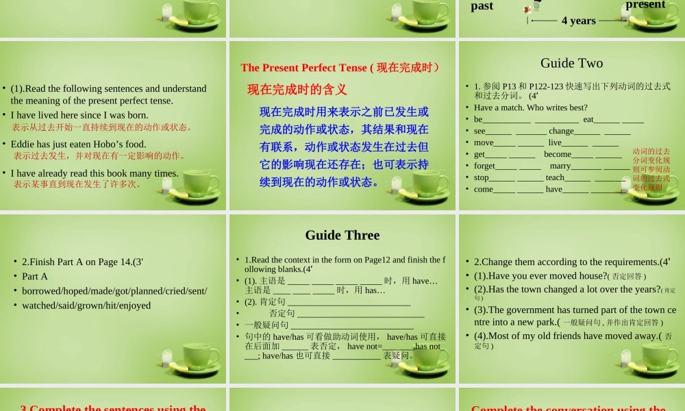 江苏省连云港市东海县晶都双语学校八年级英语下册 Unit 1 Past and Present Grammar 2课件 .ppt