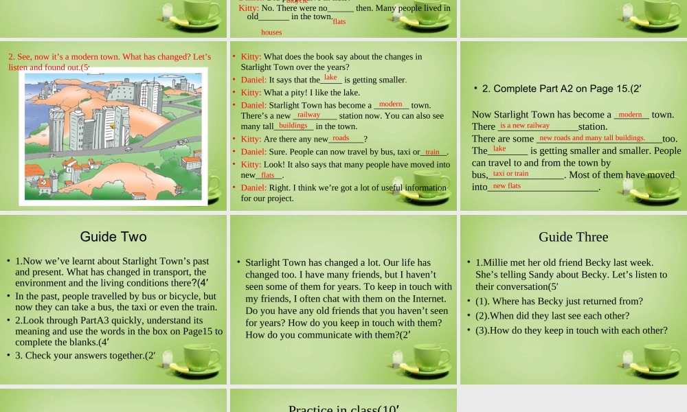 江苏省连云港市东海县晶都双语学校八年级英语下册 Unit 1 Past and Present Integrated skills课件 .ppt