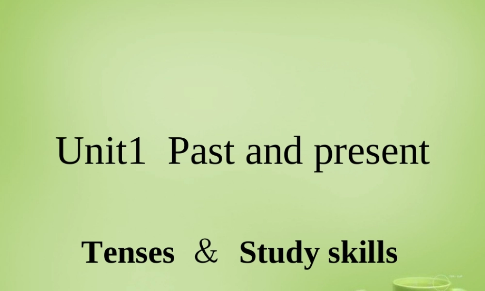 江苏省连云港市东海县晶都双语学校八年级英语下册 Unit 1 Past and Present Study skills课件 .ppt