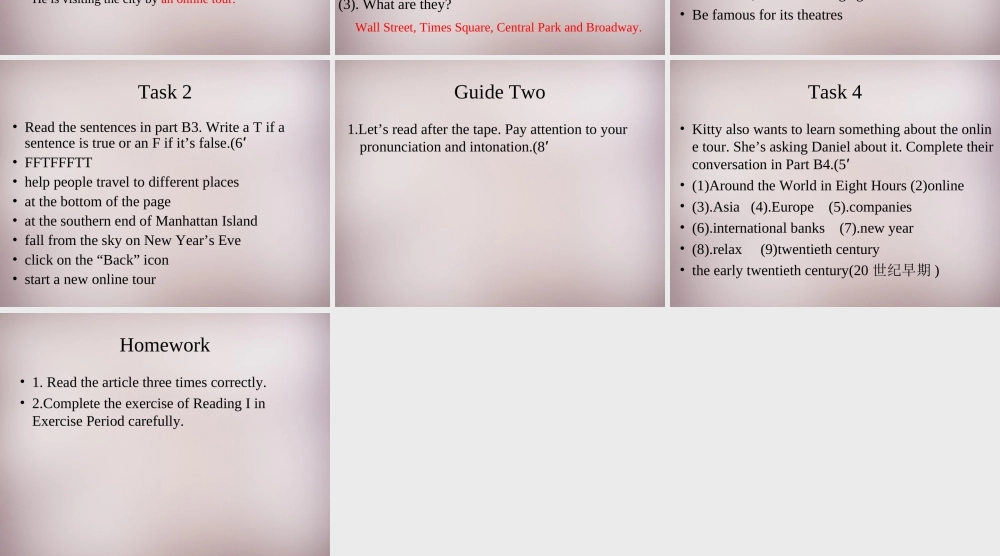 江苏省连云港市东海县晶都双语学校八年级英语下册 Unit 3 Online tours Reading 1课件 .ppt