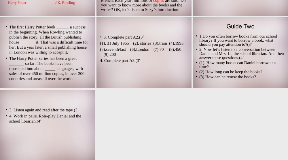 江苏省连云港市东海县晶都双语学校八年级英语下册 Unit 4 A good read Integrated skills课件 .ppt