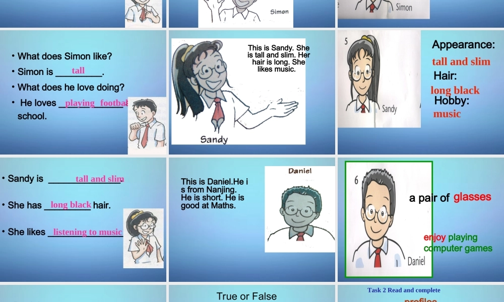 江苏省南京师范大学附属中学新城初级中学怡康街分校七年级英语上册 Unit 1 This is me reading 1课件 .ppt